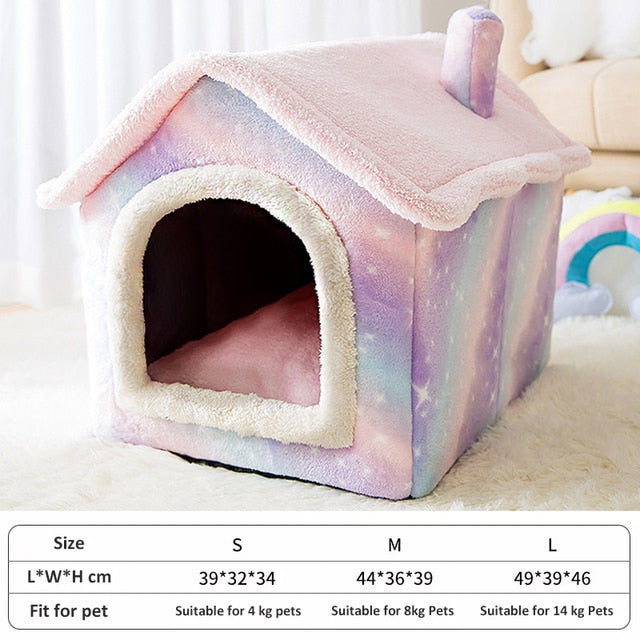 Soft Winter Dog Cat Bed House by My Store 2